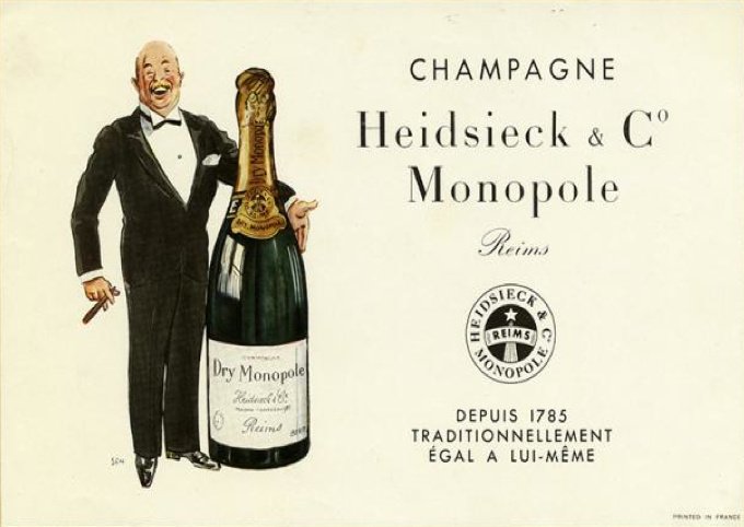 Пару постеров старой рекламы алкоголя. Шампанское Heidsieck & Co Monopole Пару постеров старой рекламы алкоголя. Шампанское Heidsieck & Co Monopole История,Алкоголь,Вино,Реклама